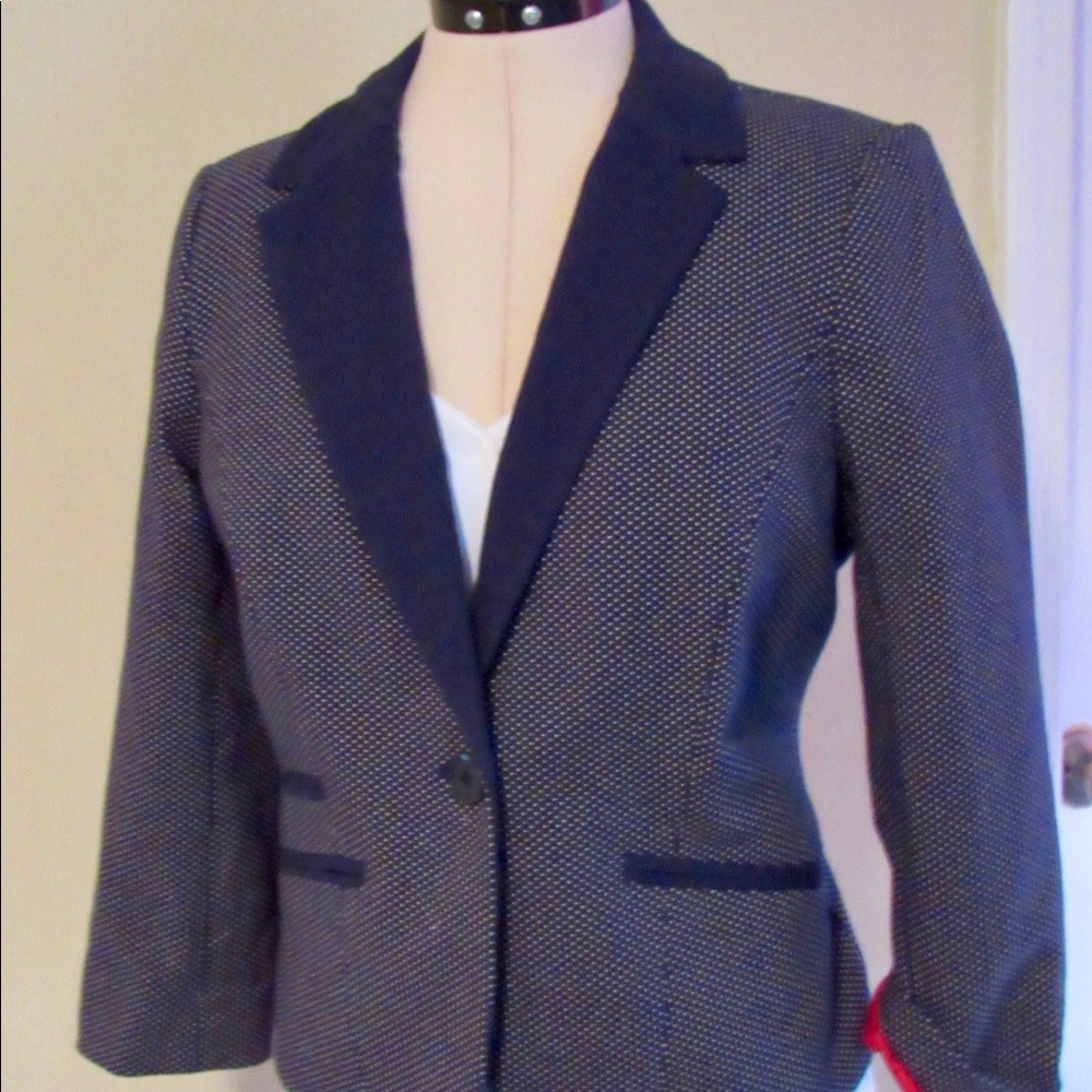 NEW Limited navy and polka dot blazer
